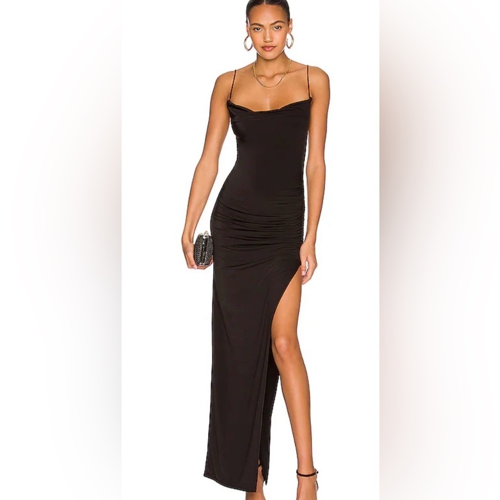 Lovers and friends black cowl neck maxi dress size small